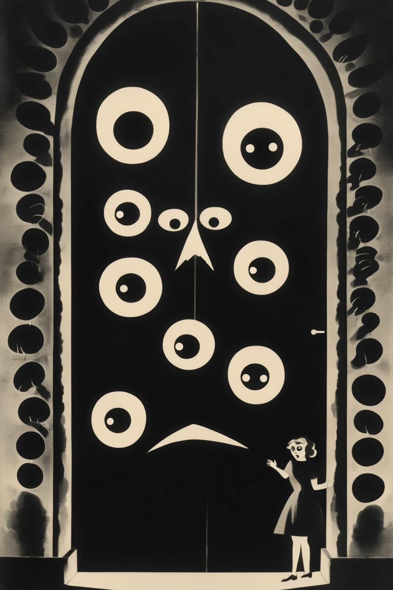 00403-4207001993-_lora_Lotte Reinige Style_1_Lotte Reinige Style - animation of entrance door as face with eyes, with bomb bullet stuck in one of.png